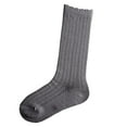 thumbnail image 3 of Hpapadks Baby Girl Socks School Solid Color Knee High Warm Comfortable Stockings Socks Grey 8-10 Years, 3 of 5