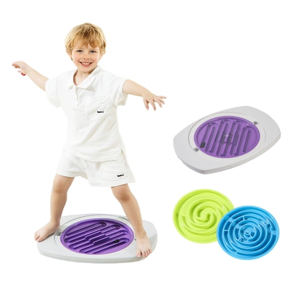 Balance Board for Kids, 20 inch Balance Board Maze, 3 Replacement Labyrinth Boards, Toddler Wobble Boards for Sensory Training, Non-Slip Pedals, Max Load 130 Lbs