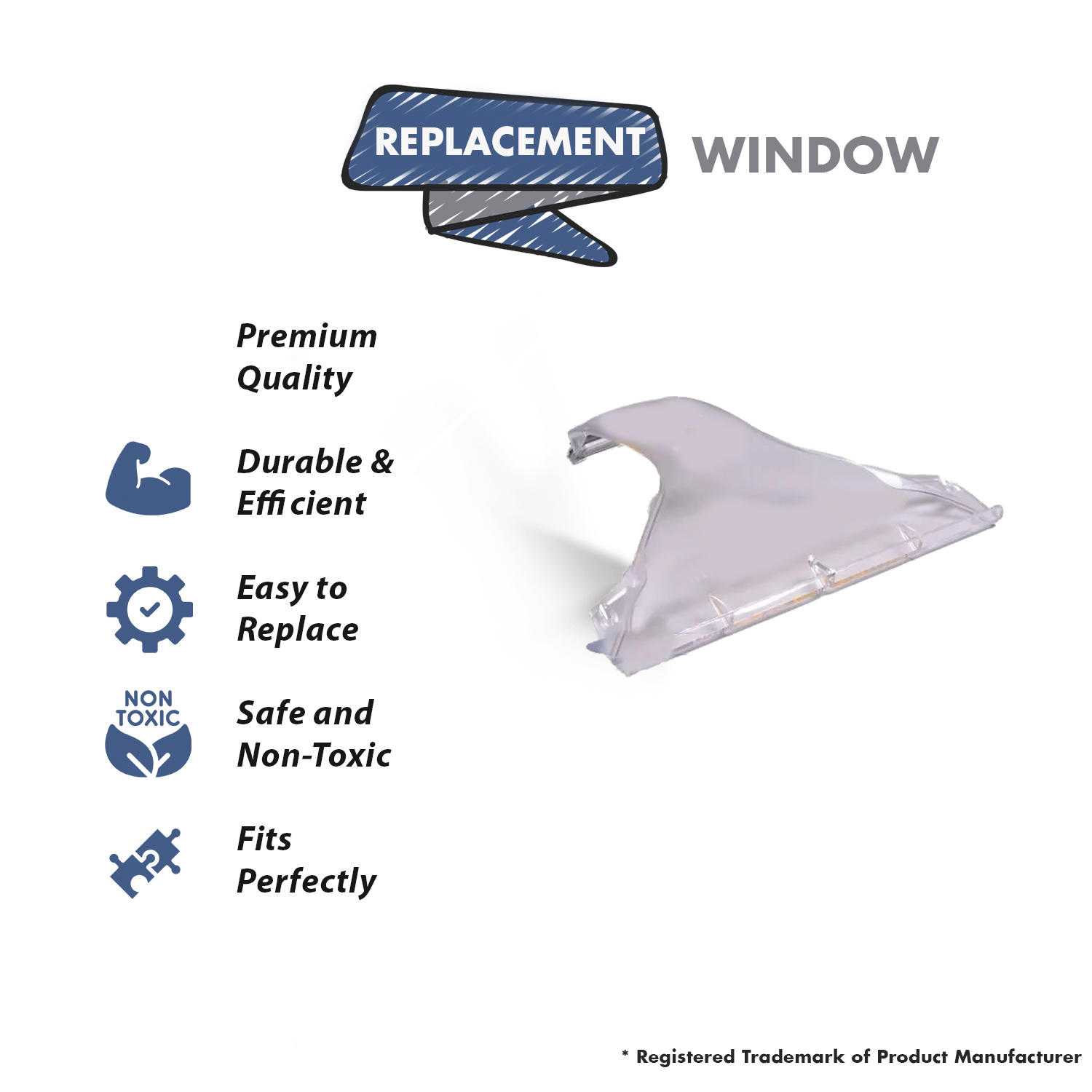 Replacement Clearview Lens Window For Bissell Proheat Vacuum - Fits 2149851, 1699, 1620, 7901 Models