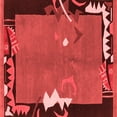 thumbnail image 1 of Ahgly Company Machine Washable Indoor Square Abstract Red Modern Area Rugs, 5' Square, 1 of 4
