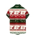 thumbnail image 4 of Awdenio Mens Shirts Christmas Santa Claus Pattern Hawaiian Shirt Beach Tropical Short Sleeve Button Up Shirts Vacation Cruise Summer Clothes,Size 3XL, 4 of 5