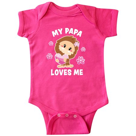 

Inktastic My Papa Loves Me with Bigfoot Gift Baby Girl Bodysuit