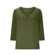 thumbnail image 5 of Ropa bonita,Blusa informal con cuello en V y mangas 3/4 para mujer, de poliéster y elastano, ideal para todas las estaciones, sopatenor, 5 of 9