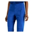 thumbnail image 3 of ALFANI Womens Blue Faux Suede Seamed Wear To Work Skinny Pants M, 3 of 4
