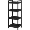 thumbnail image 2 of Rolanstar Bookshelf Tier with Hooks  Industrial Wood Bookcase  Vintage Storage Rack with Open Shelves  Rustic Standing Bookshelves Metal Frame Display Rack for Living Room  Bedroom, 2 of 4