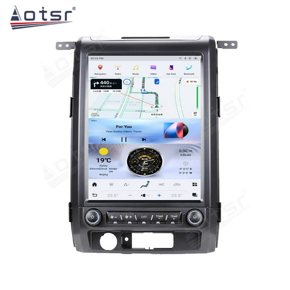 Aotsr 14.4 inch Android 13 Car Radio for Ford F150 2009-2012 Stereo Replacement Tesla Style Multimedia Player Head Unit IPS Screen GPS Navigation