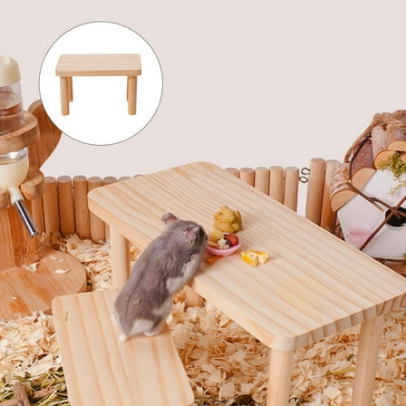 OUNONA Hamster Climbing Toy Supplies Wood Pet Accessory for Indoor Play 1Pack