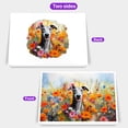 thumbnail image 2 of Welcome Spring Summer Italian Greyhound Portrait Flower Blue Sky 7x5in Folded Greeting Card Greyhound Dog Lover Single Note Card with Envelope - 12001, 2 of 5
