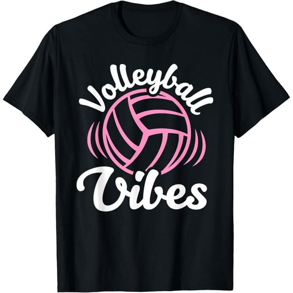 Volleyball Vibes Volleyball Shirt For Girls Teens Women T-Shirt men and women can wear, black, white, gifts