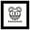 Black Framed Version, variant on Gallery Pops® Radiohead - Bear Logo Wall Art, White Framed Version