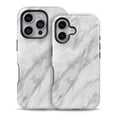 thumbnail image 2 of DesignSkinz Scratch-Resistant Hard Slim Case Compatible with iPhone 16 (Compatible with MagSafe) - White Marble Surface, 2 of 9