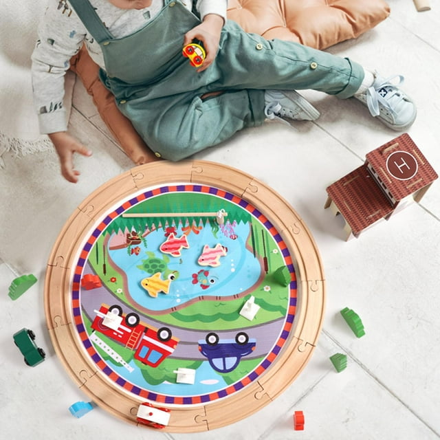 Juguete de vía férrea para niños Kit de construcción de ciudad ocupada Vías de para rompecabezas Juguete Edad 3 CUTICAT Juguetes de vía férrea