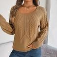 thumbnail image 5 of Chandail-Over Uni pour Femmes Manches Longues Décontracté Tricoté Doux Confortable Hiver Chaud Col Roulé, 5 of 5