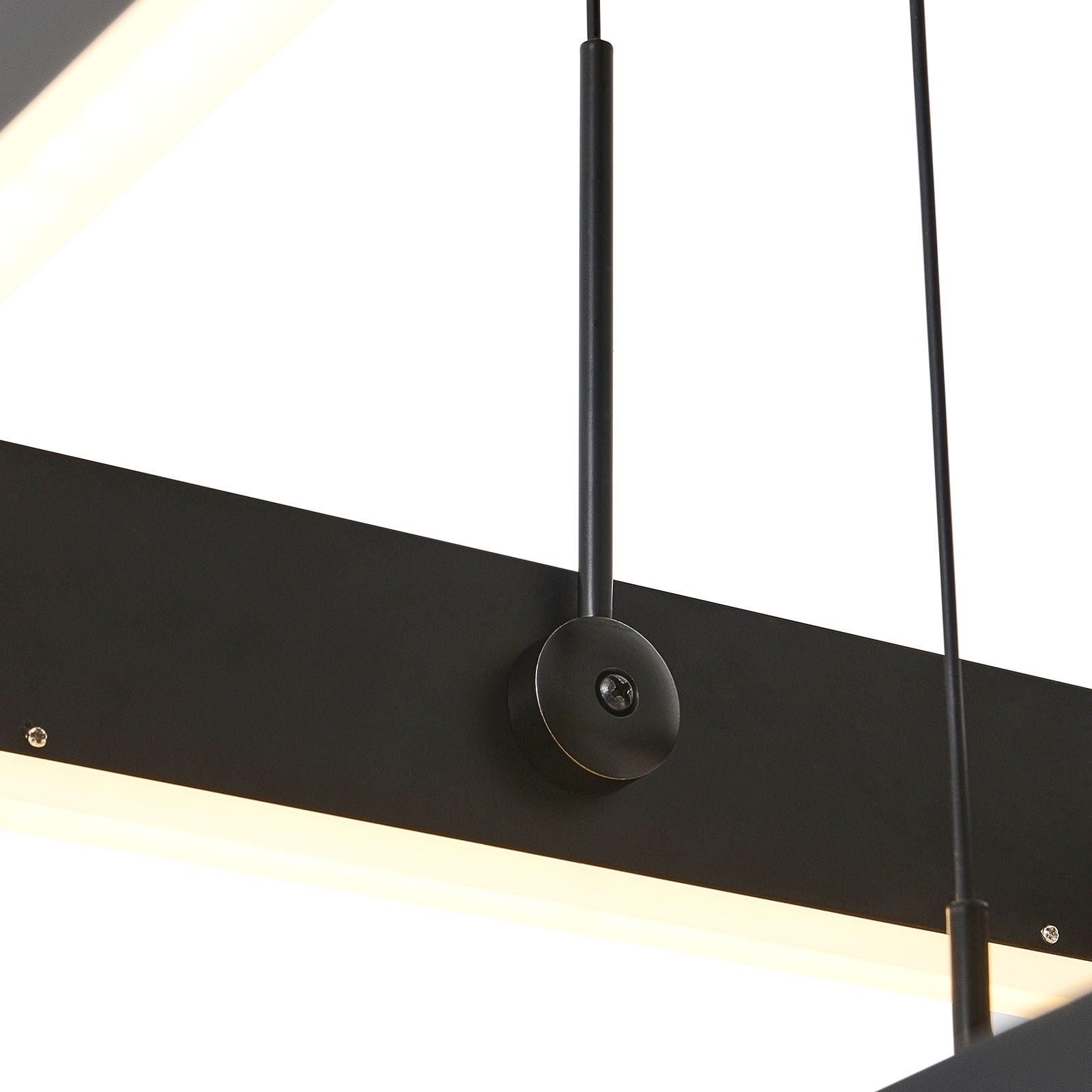 Miumaelv Modern LED Chandelier, Dimmable LED Pendant Ceiling Light with Remote Control Hanging Light Fixture Pendant Lighting for Kitchen Island, Adjustable Ceiling Light Chandelier for Dining Room