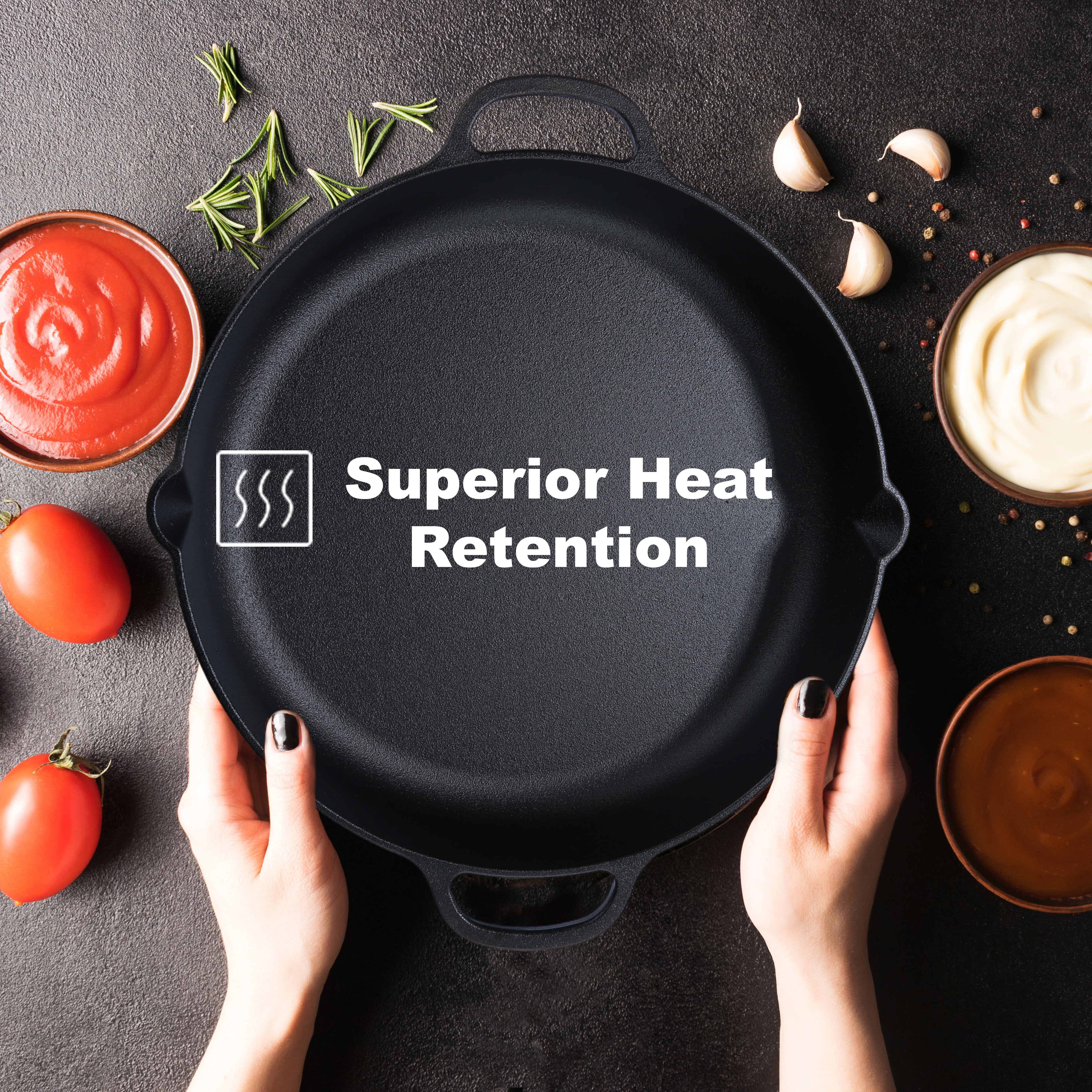 Mainstays Pre-Seasoned 14" Non-Stick Cast Iron Skillet