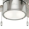 thumbnail image 2 of Hunter 52 inch Indoor Ceiling Fan with LED Light - Ceiling Fan with Pull Chain, For Bedroom, Living Room, or Kitchen, Standard Mount, No Remote, 4 Blades - Beck 54214, Brushed Nickel, 2 of 11