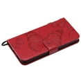 thumbnail image 6 of iPhone X/ XS Wallet case, Allytech Pretty Retro Embossed Butterfly Flower Design PU Leather Book Style Wallet Flip Case Cover for Apple iPhone X/ XS/ iPhone 10, Red, 6 of 10