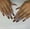 Coffin Sapphire in French Coffee, variant on 【Perfet gifts for mother's day】Fofosbeauty 24pcs Extra Long Press on Nails Coffin Fake Nails,Appuyez sur les Ongles Faux Ongles de Cercueil, Sunset Glow