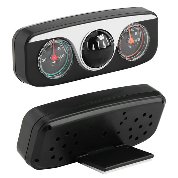 Brújula para camión y automóvil, higrómetro 3 en 1 para automóvil, termómetro para automóvil, durabilidad probada en el tiempo