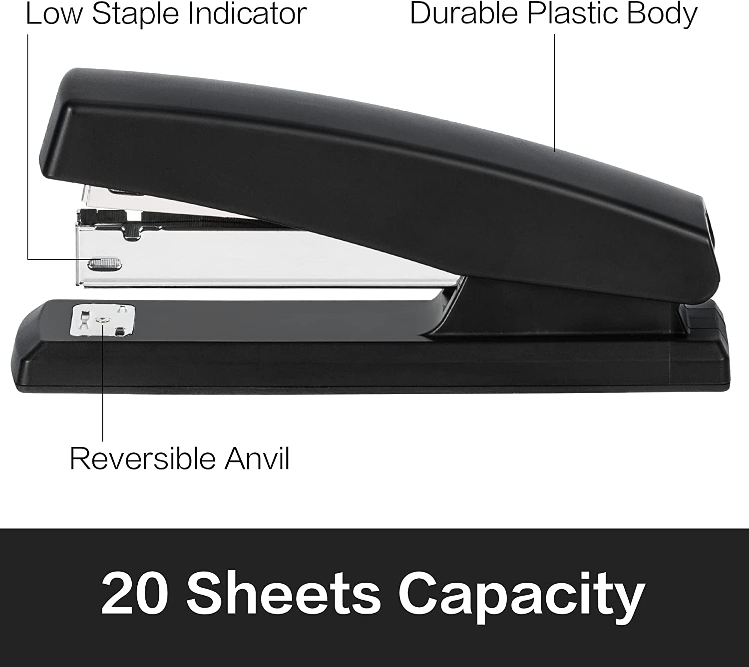 Deli Desktop Stapler with 1000 Staples and Remover photo 5