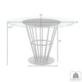 thumbnail image 5 of Armen Living Veronica 48" Round Dining Table in Black Iron Base with Walnut Panel, 5 of 10