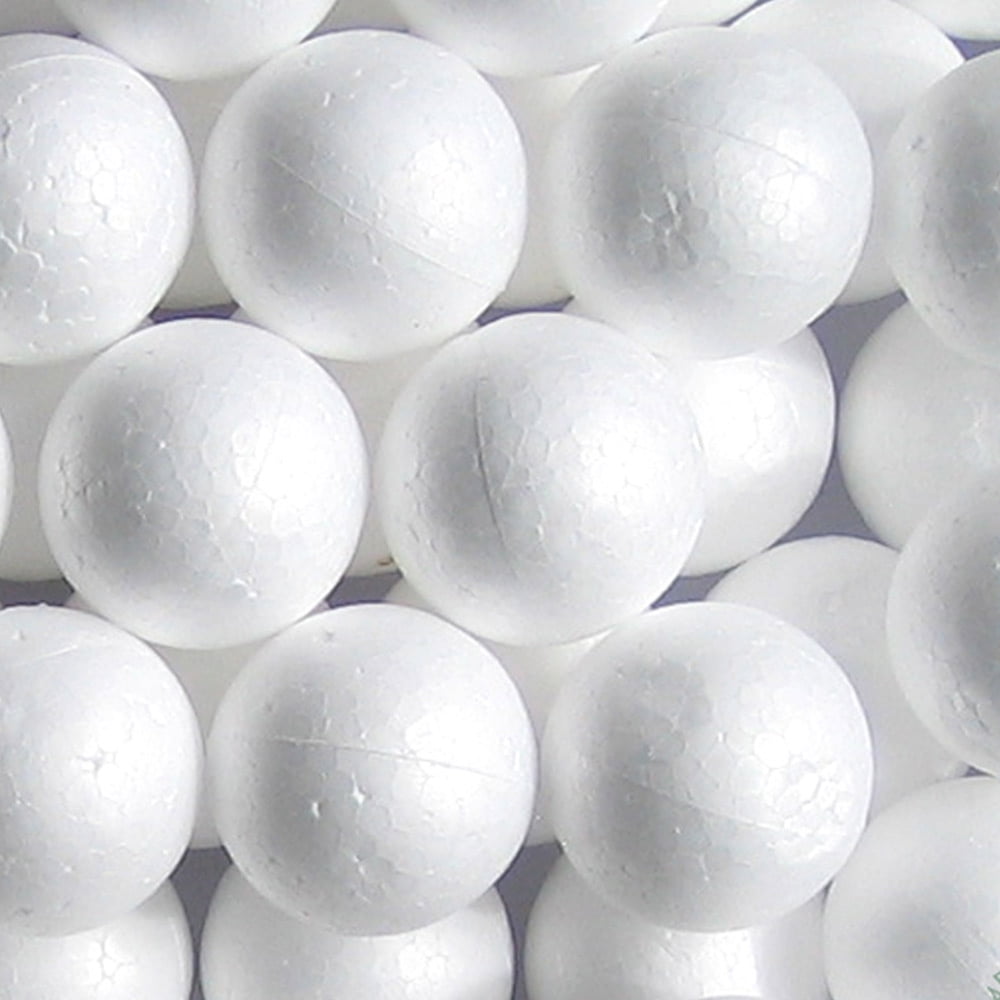 White Foam Balls Modelling Polystyrene Styrofoam Spheres DIY Craft Decor 