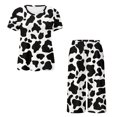 thumbnail image 5 of DISNIMO Cow Print Women's Pajama Sets Short Sleeve Sleepwear Summer 2 Piece Pjs Set Breathable Lounge with Pockets, 4XL, 5 of 7