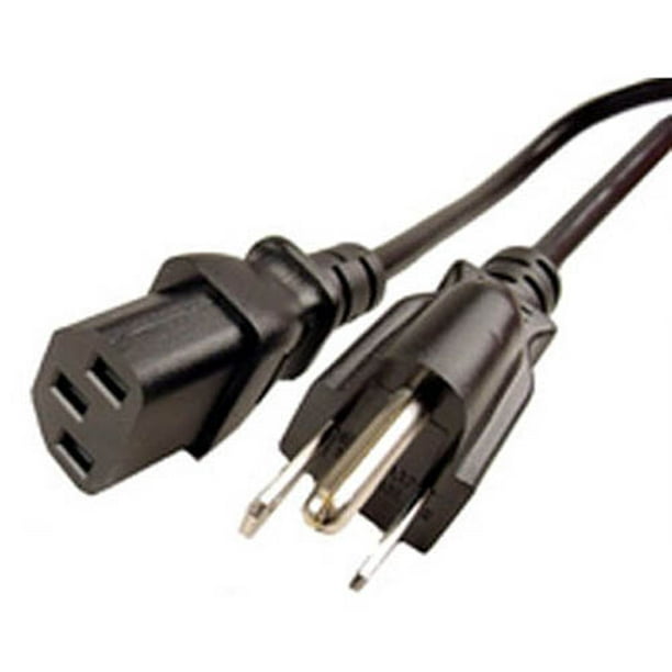 3 Prong Pin Ac Power Cord Cable For Pc Desktop Computer Walmart Com Walmart Com