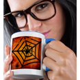 thumbnail image 2 of 3dRose, Spiders on Halloween, 11oz Two-Tone Blue Mug, 2 of 7