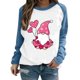 thumbnail image 1 of Gibobby Sudadera sin capucha y ocio Sudadera con capucha informal sin sombrero con cuello redondo y mangas raglán con estampado divertido del día de San Valentín para mujer 12(Azul, XL), 1 of 5