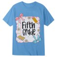 thumbnail image 3 of Kiijoy Girls Back To School T Shirt Cute Graphic Short Sleeve T-Shirt, Blue, Sizes 8-9, 3 of 3