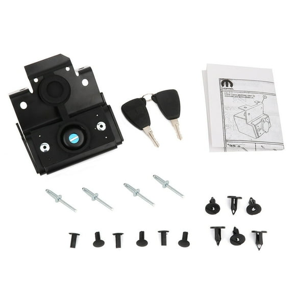 SCITOO Hood Catch Lock Latch Bracket Holder,Security Hood Lock Set Kit Engine Theft Assembly for Jeep Wrangler JK 2007 2008 2009 2010 2011 2012 2013 2014 2015 2016 2017 2018.
