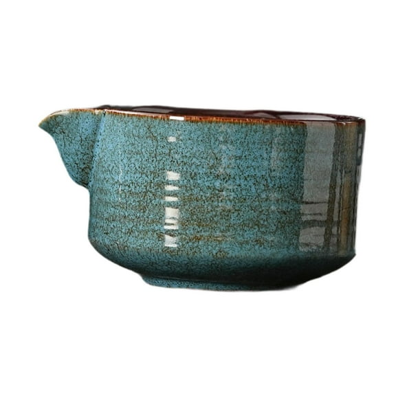 WeiLaiKeQi Ceramic Matcha Bowl Gift Mixing Bowl for Japanese Matcha Preparation Friends blue