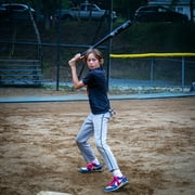 Louisville Slugger Ultimate Plastic Bat and Ball Combo – 34 Replica Bat with Authentic Wood Look, Safe Backyard Baseball Set for Kids & Adults