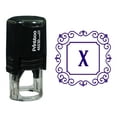 thumbnail image 1 of Printtoo Alphabet X Monogram Initial Square Swirl Border Self Inking Rubber Stamp Office Stationary, 1 of 7