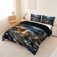 thumbnail image 2 of Catabedysis Mountain Camping Bedding,Van Print Duvet Cover Full For Boys,Multicolor,Black Reversible,3-Piece,1 Duvet Cover and 2 Pillowcases, 2 of 6