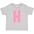 thumbnail image 3 of Inktastic Pink and White Polka Dots Letter H Boys or Girls Baby T-Shirt, 3 of 5