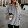 thumbnail image 2 of Fiaer,Quarter Zip Hoodies for Women,Oversized Long Sleeve Hooded Sweatshirts Loose Fit Casual Trendy Drawstring Hooded Pullovers with Pocket GY2 XL, 2 of 4