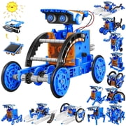 JUGAAD LIFE STEM Toys 13-in-1 Solar Power Robots Toys Set, DIY Building Science Educational Robotics Kit for Age 8-12 Boys Girls Kids, Birthday Gift for 8 9 10 11 Years Old Blue