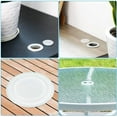 BUZIFU 2pcs 2 Inch Patio Table Umbrella Hole Ring and Cap Set Plastic