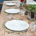 thumbnail image 5 of Round Linen Placemat Doilies European Embroidery for Wedding Dining Room Table Vintage Antique Home Set of 4, 5 of 9