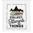 thumbnail image 3 of Ambesonne Camping Shower Curtain, Collect Moments Not Things, 69"Wx70"L, Warm Taupe Charcoal Grey, 3 of 3