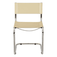 thumbnail image 4 of Breuer Chair Company Mart Stam Cantilever Side Chair w/ Chrome Steel Frame & Creme Bonded Leather by Furnish Theory, 4 of 7