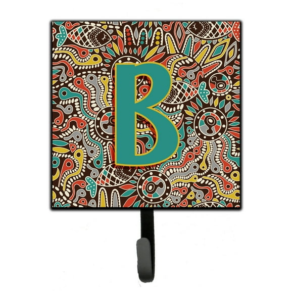 Letter B Retro Tribal Alphabet Initial Leash or Key Holder
