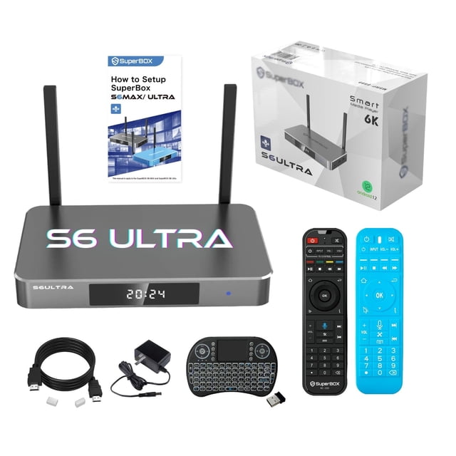 S6 Ultra Host Super Box 128GB,Android 12 OS,6k Resolution,Cortex-A53,Multi Port Memory,Support Blue TV/computer/games/Superbox