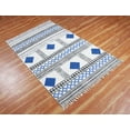thumbnail image 5 of Casavani - 9'x9' Handblock Printed Blue Cotton Dhurrie Moroccan Square Area Rugs for Dining Room, 5 of 6