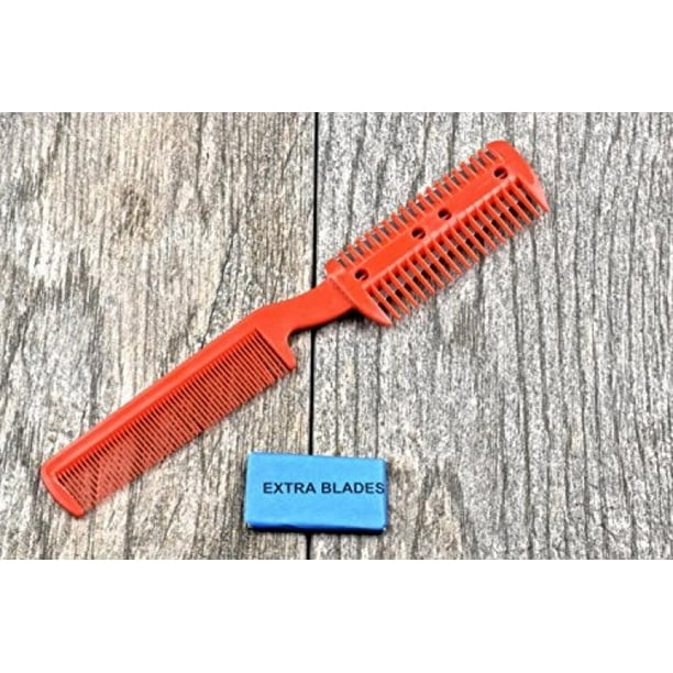 SE FC1003 Razor Comb for Hair Cutting with Extra Blades, Colors May