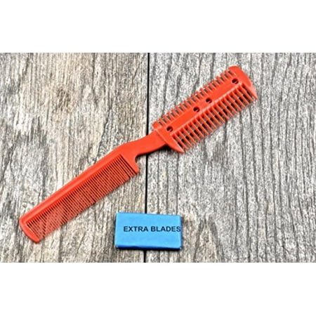 SE FC1003 Razor Comb for Hair Cutting with Extra Blades, Colors May