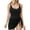 D162/Black, variant on Afdoent One Piece Swimsuit For Women Solid Color Ribbed Swimdress Swimsuit Swim Dresses Skirt Bathing Suit Women's Clothing