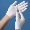 thumbnail image 3 of 10 Pairs Cotton Gloves White Gloves for Dry Hands Cotton Gloves for Eczema Used to Inspect Jewelry Dry Hand moisturizer Daily Work, 3 of 5
